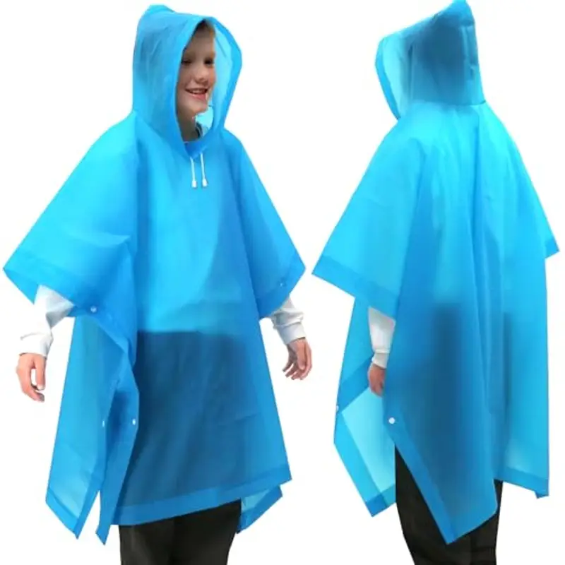 ANYOO Poncho Antipioggia per Bambini - Confezione da 2 Pezzi