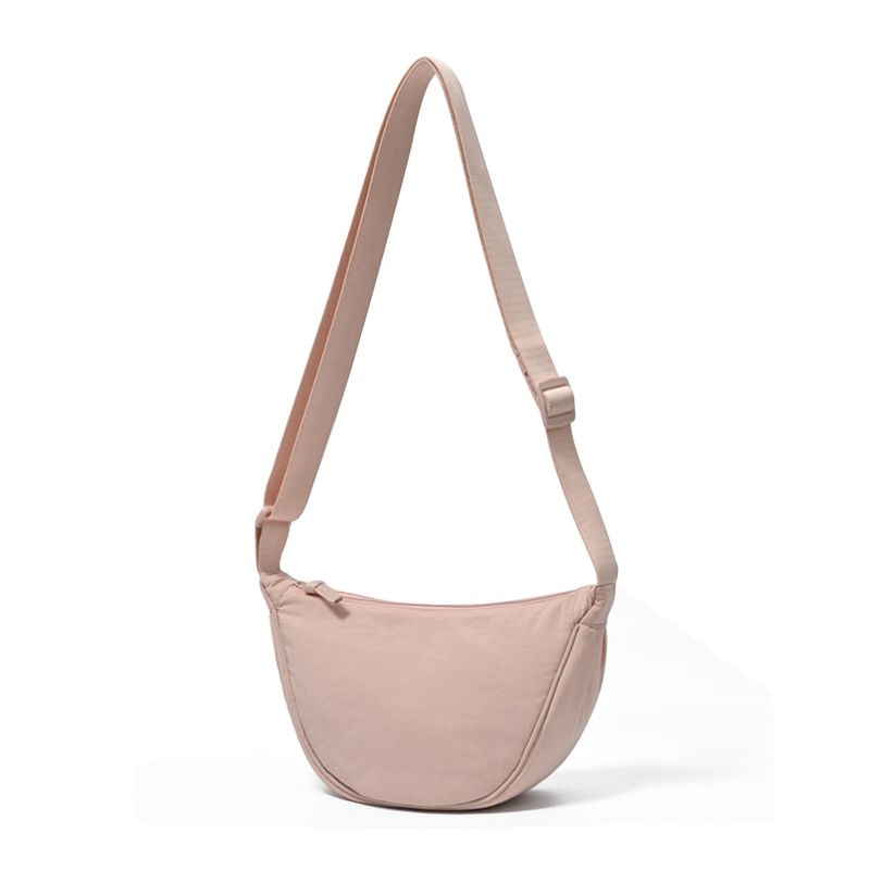 ANYWN - Borsa Tracolla Mezza Luna Rosa Chiaro
