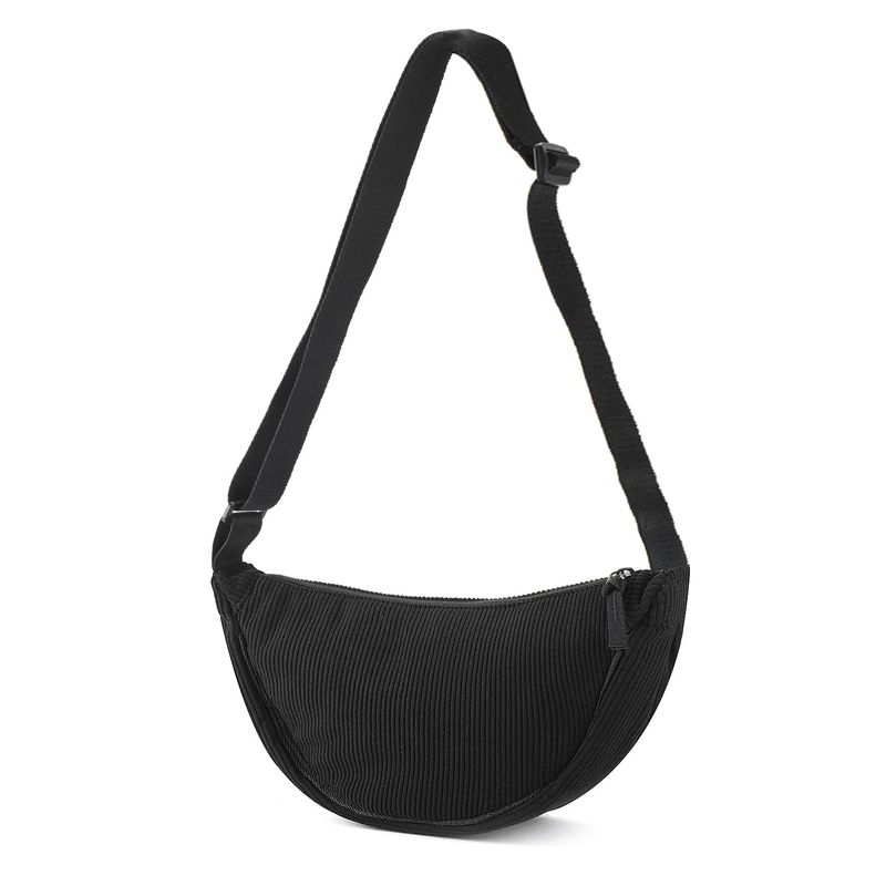 ANYWN Borsa Tracolla Mezzaluna Nero