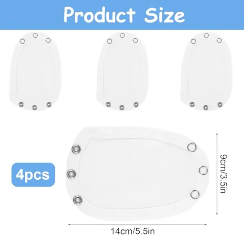 Aolso Extension per Il Corpo, 4pcs Prolunga Body Neonato, Utility Pannolino Prolunga, Unisex-Bimbi, Bianco miniatura 2