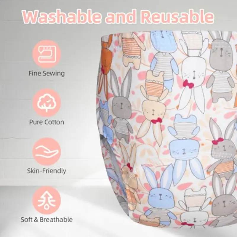 Aolso Mutandine di Apprendimento, 10PCS Pantaloni da Vasino, Apprendimento Rete Traspirante Mutande, Cotone Assorbente Vasino per Bambini Mutande, Taglia 100 da Ragazzo(B) miniatura 3