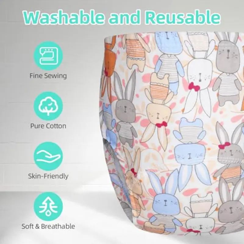 Aolso Mutandine di Apprendimento, 6PCS Pantaloni da Vasino, Apprendimento Rete Traspirante Mutande, Cotone Assorbente Vasino per Bambini Mutande, Taglia 100 da Bambina miniatura 3