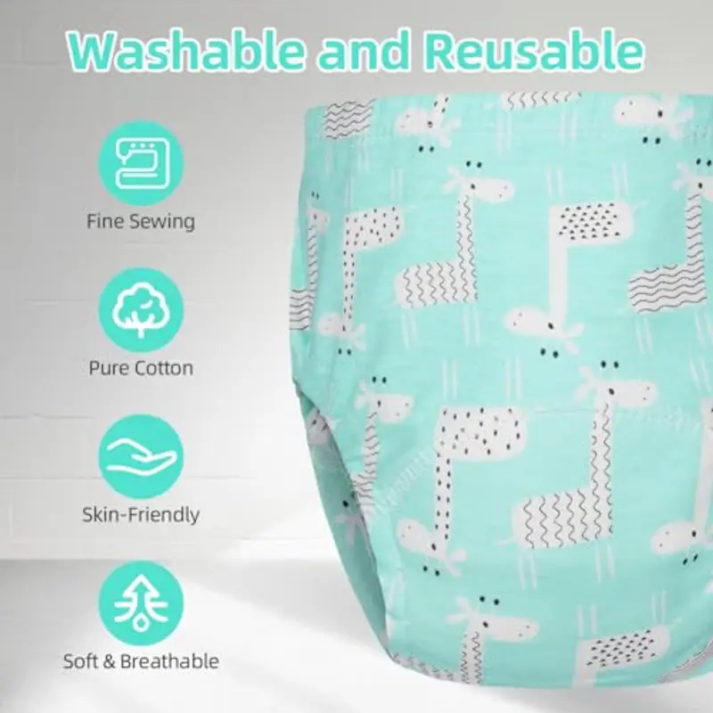 Aolso Mutandine di Apprendimento, 6PCS Pantaloni da Vasino, Apprendimento Rete Traspirante Mutande, Cotone Assorbente Vasino per Bambini Mutande, Taglia 100 da Ragazzo miniatura 3