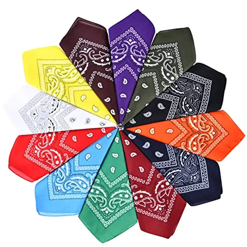 AOMIG Bandana Set 12 Pezzi Multicolori