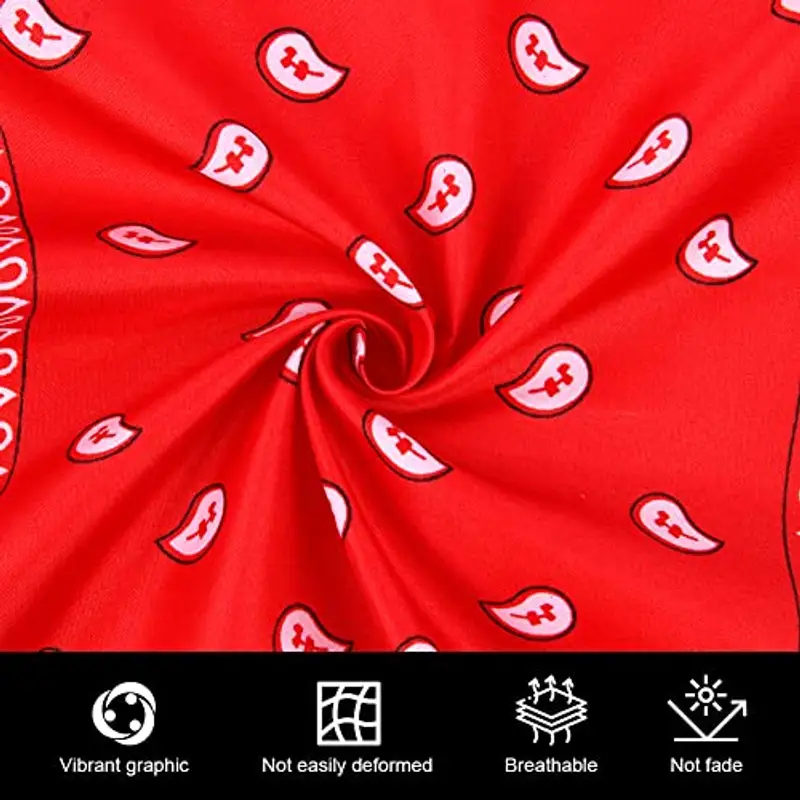 Aomig Bandana, 3 Pezzi Set Bandane Colorate Multicolori Fazzoletti Testa, Bandana Fazzoletto per Capelli Collo Polso Testa Cravatta, Multicolore Bandana per Donna, Uomo, Bambini, 55 * 55CM miniatura 3