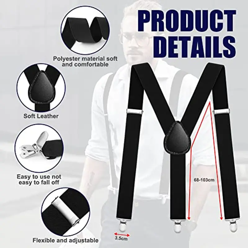 Aomig Bretelle Uomo Nero 1597414 miniatura 2