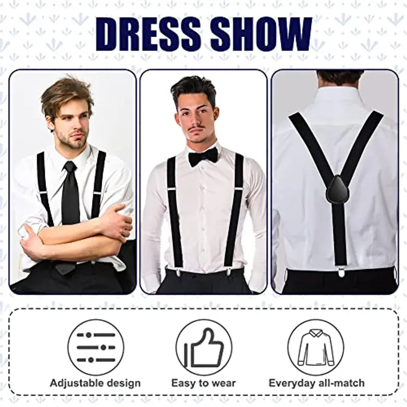 Aomig Bretelle Uomo Nero 1597414 miniatura 3