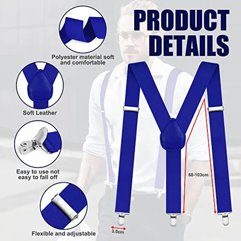 Aomig Bretelle Uomo Blu 1597412 miniatura 2