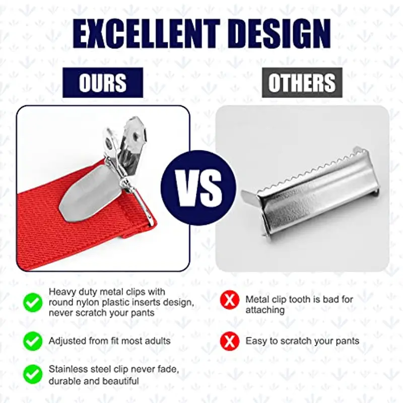 Aomig Bretelle Uomo Rosso 1597419 miniatura 3