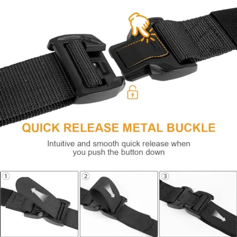 Aomig Cintura Tattica, Cintura Militare Uomo con Fibbia in Metallo a Sgancio Rapido, Nylon Cintura Militare Cintura miniatura 3