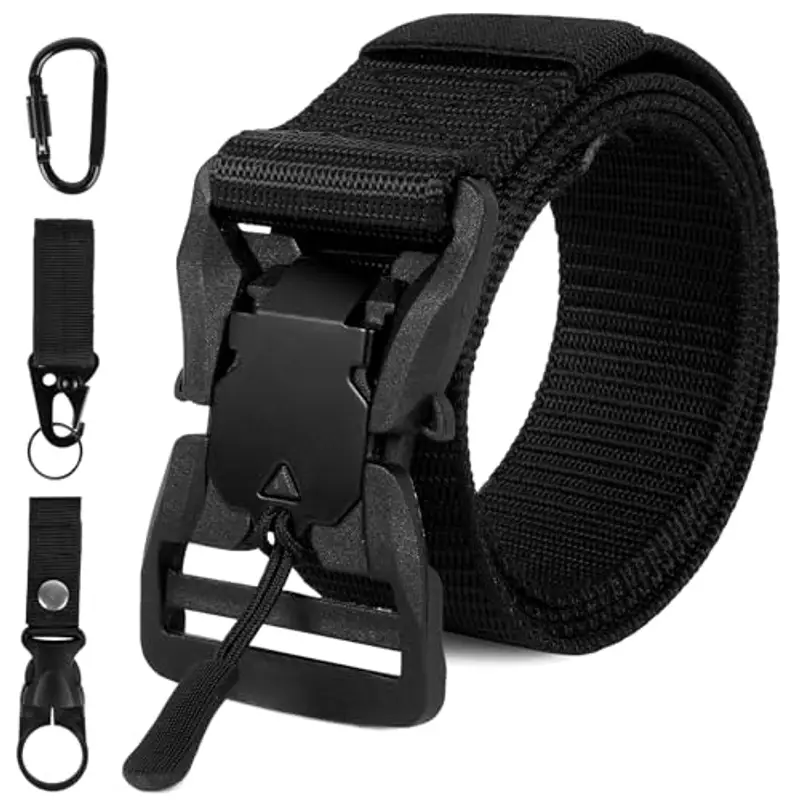 Aomig Cintura Tattica, Cintura Militare Uomo con Fibbia Magnetica, Nylon Cintura Militare con Escursionismo Accessori