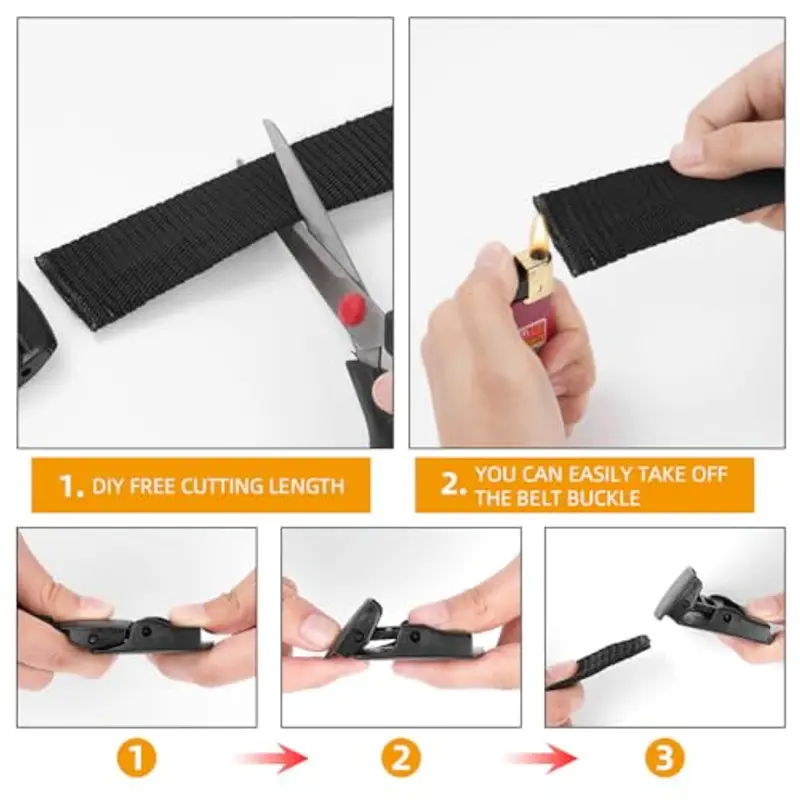 Aomig Cintura Tattica in Tela - 2Pcs Regolabile con Fibbia in Plastica, da Uomo in Nylon non Poroso, Militare, Outdoor miniatura 3