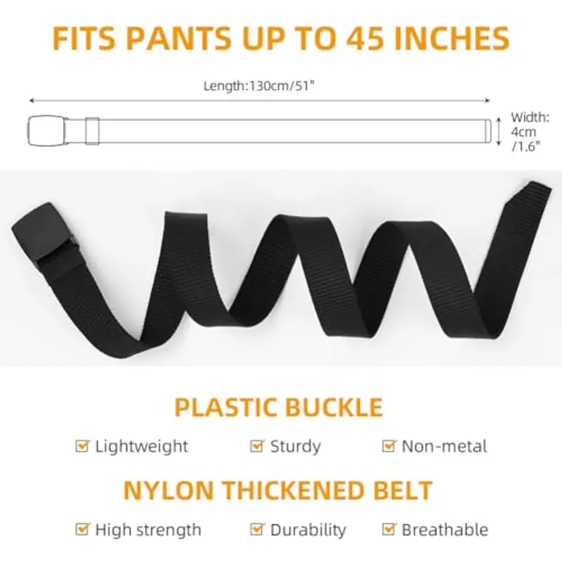 Aomig Cintura Tattica in Tela - 2Pcs Regolabile in Nylon Con Fibbia in Plastica, Non Porosa, Militare, Outdoor da Uomo miniatura 2