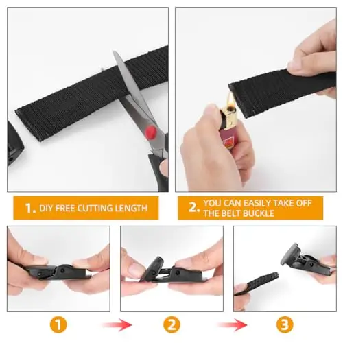 Aomig Cintura Tattica in Tela - Regolabile con Fibbia in Plastica, Nylon non Poroso miniatura 3