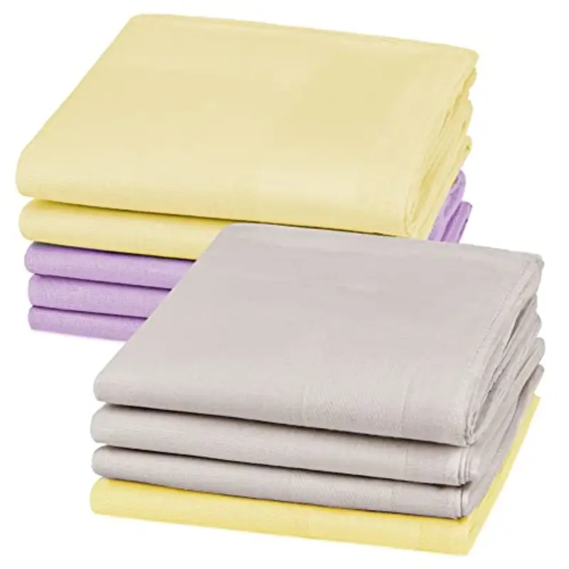 Aomig fazzoletti Uomo, 9 Pezzi Fazzoletti di Cotone Uomini Grandi Fazzoletti in Cotone, Fazzoletti Stoffa di Tinta Unita, Morbido e Semplice, Regalo da Uomo, 40cm*40cm(A)