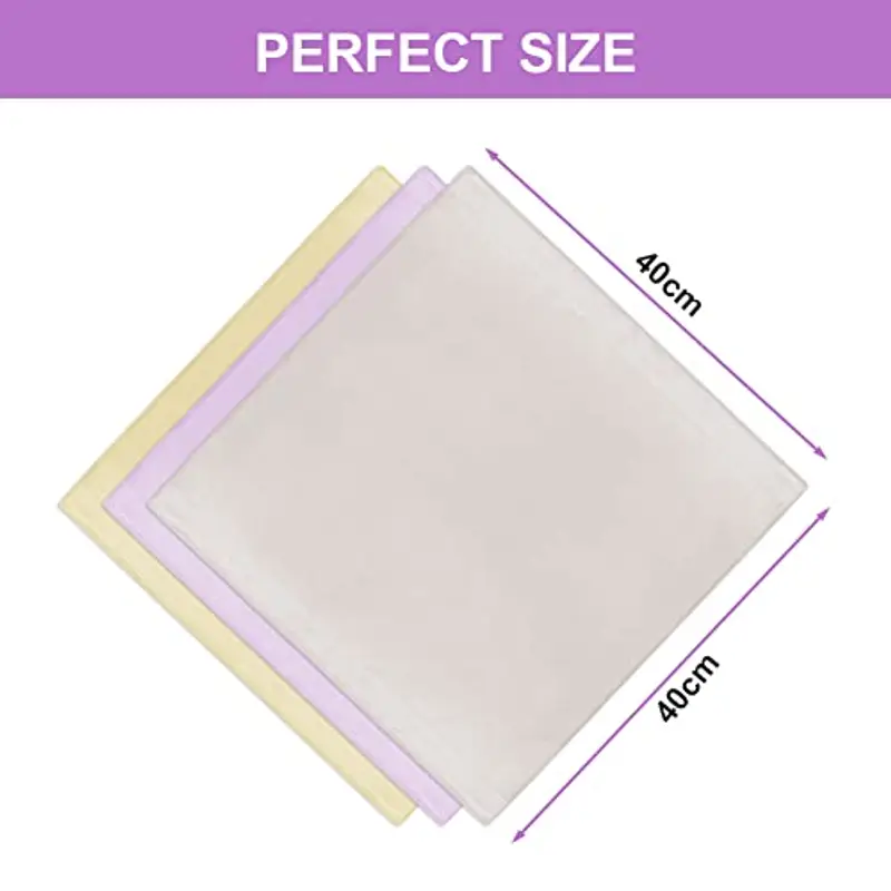 Aomig fazzoletti Uomo, 9 Pezzi Fazzoletti di Cotone Uomini Grandi Fazzoletti in Cotone, Fazzoletti Stoffa di Tinta Unita, Morbido e Semplice, Regalo da Uomo, 40cm*40cm(A) miniatura 2