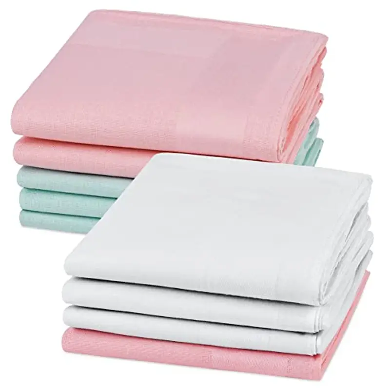 Aomig fazzoletti Uomo, 9 Pezzi Fazzoletti di Cotone Uomini Grandi Fazzoletti in Cotone, Fazzoletti Stoffa di Tinta Unita, Morbido e Semplice, Regalo da Uomo, 40cm*40cm(B)