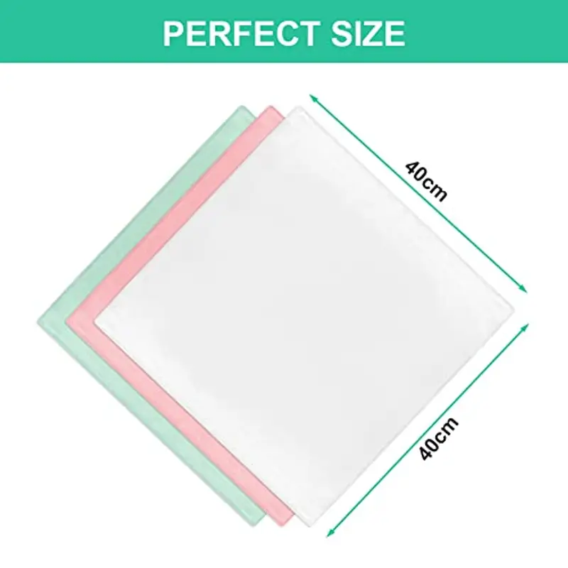 Aomig fazzoletti Uomo, 9 Pezzi Fazzoletti di Cotone Uomini Grandi Fazzoletti in Cotone, Fazzoletti Stoffa di Tinta Unita, Morbido e Semplice, Regalo da Uomo, 40cm*40cm(B) miniatura 2