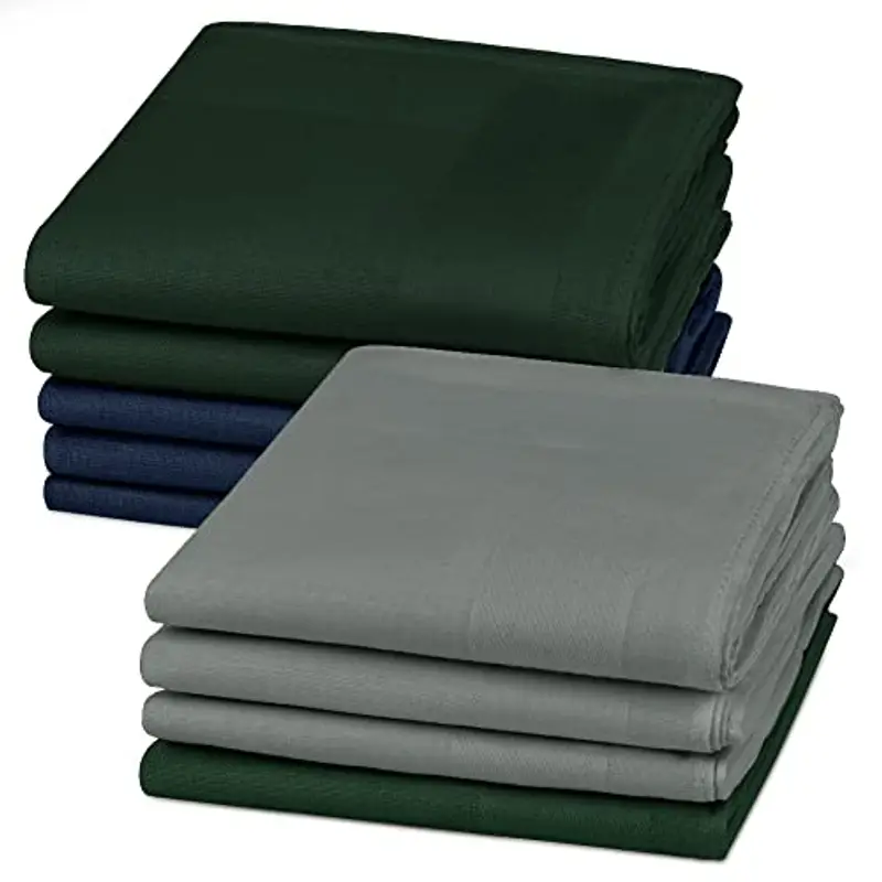 Aomig fazzoletti Uomo, 9 Pezzi Fazzoletti di Cotone Uomini Grandi Fazzoletti in Cotone, Fazzoletti Stoffa di Tinta Unita, Morbido e Semplice, Regalo da Uomo, 40cm*40cm(C)