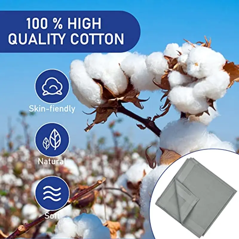 Aomig fazzoletti Uomo, 9 Pezzi Fazzoletti di Cotone Uomini Grandi Fazzoletti in Cotone, Fazzoletti Stoffa di Tinta Unita, Morbido e Semplice, Regalo da Uomo, 40cm*40cm(C) miniatura 3