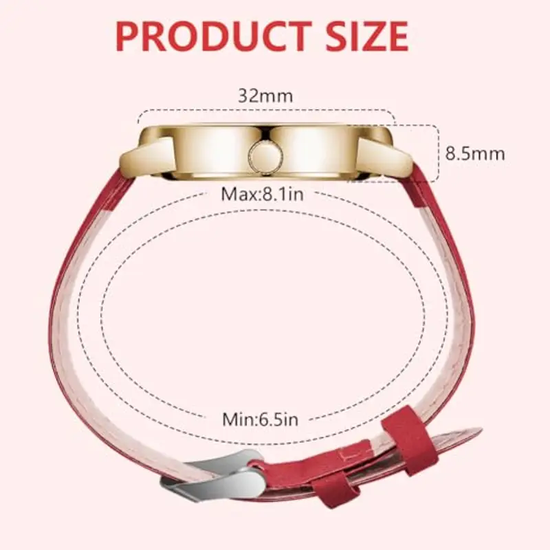 AOOSU Orologio Da Donna, Orologio Al Quarzo Analogico, Orologio Da Polso per Donna Orologio Da Donna Classico Business miniatura 2