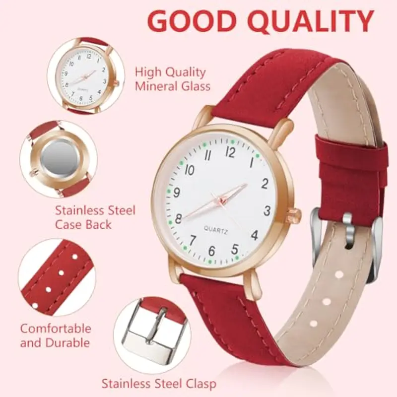 AOOSU Orologio Da Donna, Orologio Al Quarzo Analogico, Orologio Da Polso per Donna Orologio Da Donna Classico Business miniatura 3