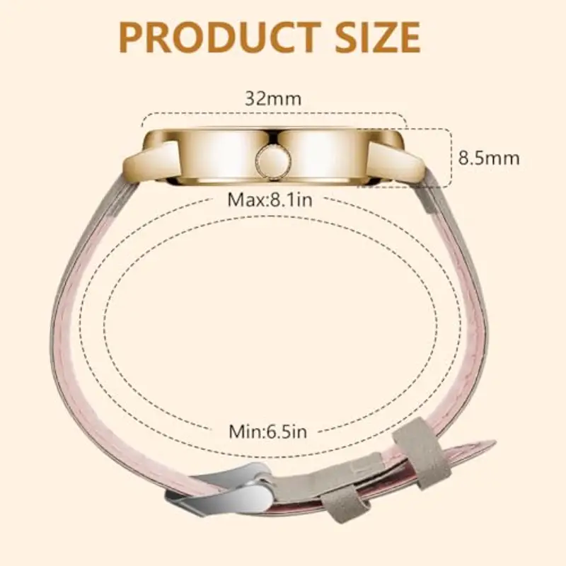 AOOSU Orologio Da Donna, Orologio Al Quarzo Analogico, Orologio Da Polso per Donna Orologio Da Donna Classico Business miniatura 2