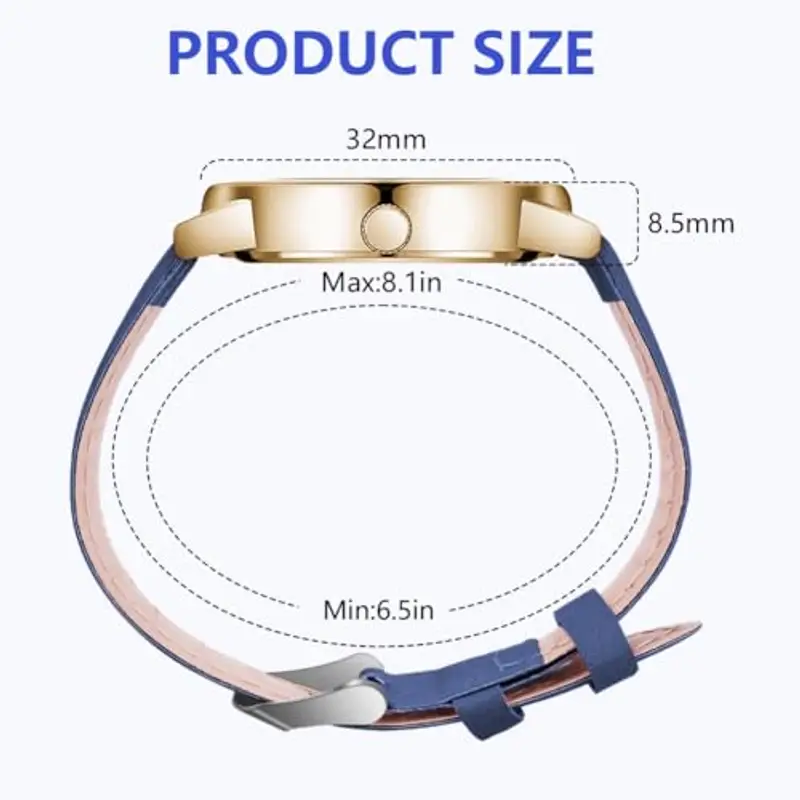 AOOSU Orologio Da Donna, Orologio Al Quarzo Analogico, Orologio Da Polso per Donna Orologio Da Donna Classico Business miniatura 2