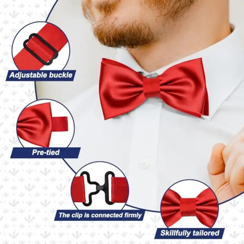 AOOWU Bretelle Uomo Rosso 2157879 miniatura 3