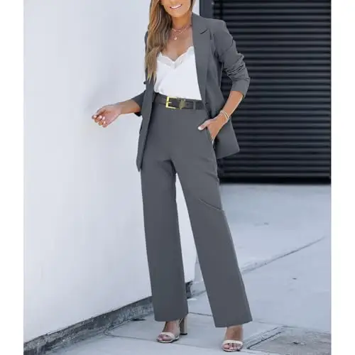 AOWVUTS Cintura Donna Moda Cintura in Pelle Cintura Elegante con Fibbia Dorata Classica Regolabile Cinturino per miniatura 3