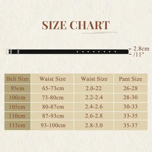 AOWVUTS Cintura Donna Moda Cintura in Pelle Elegante con Fibbia Classica Regolabile Cinturino per Vestito Pantaloni miniatura 2