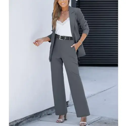 AOWVUTS Cintura Donna Moda Cintura in Pelle Elegante con Fibbia Classica Regolabile Cinturino per Vestito Pantaloni miniatura 3