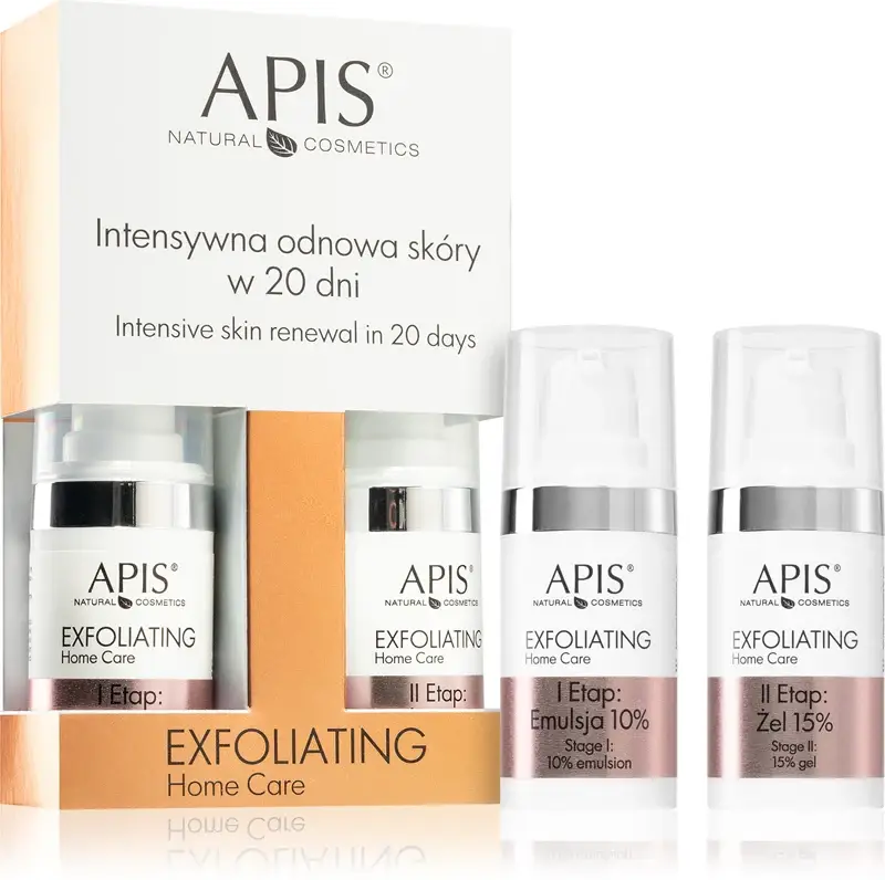 Exfoliation Home Care set per la ristrutturazione e tensione intensa della pelle 2× 15 ml