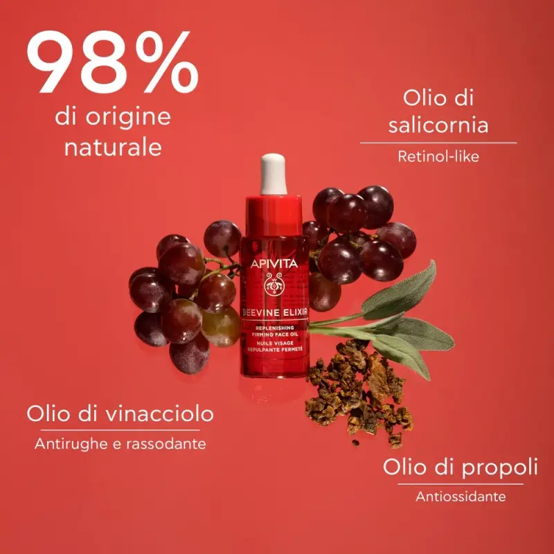 Beevine Elixir Olio Viso Ricostituente Rassodante - Trattamento antietà pelli mature, Trattamento viso effetto lifting, Olio viso antirughe miniatura 3