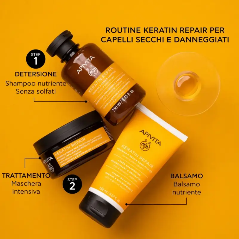 Capelli - Keratin Repair Balsamo nutriente e riparatore per capelli secchi e danneggiati - Capelli secchi miniatura 4