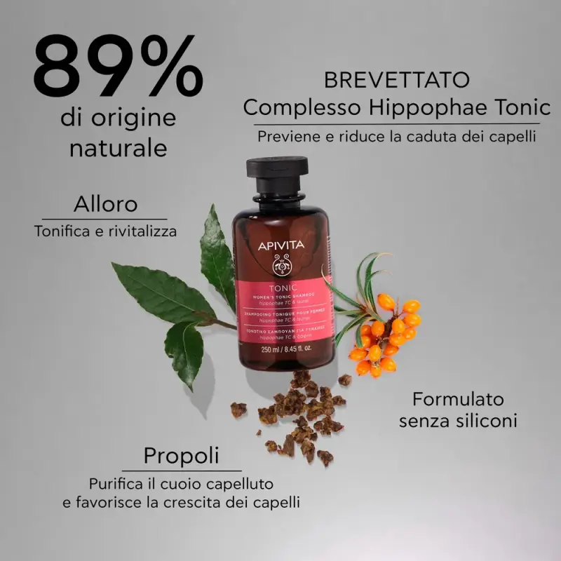 Capelli - Tonic Shampoo Tonificante Donna - Shampoo anticaduta, Caduta dei capelli miniatura 3