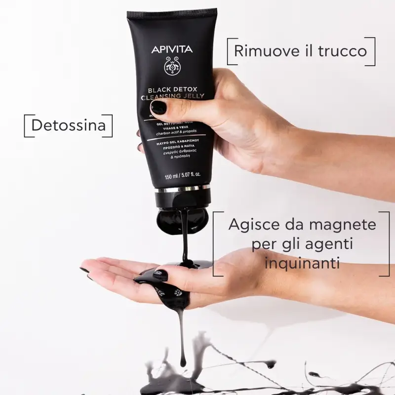 Detergenti e Struccanti Black Detox Gel Detergente Nero - Viso e Occhi - Gel detergente viso miniatura 2