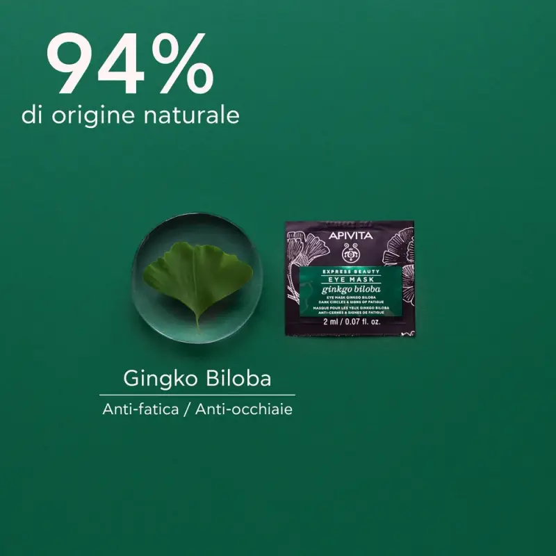 Express Beauty - Viso Maschera Occhi Occhiaie e Segni di Fatica al Gingko Biloba - Maschera occhi miniatura 3