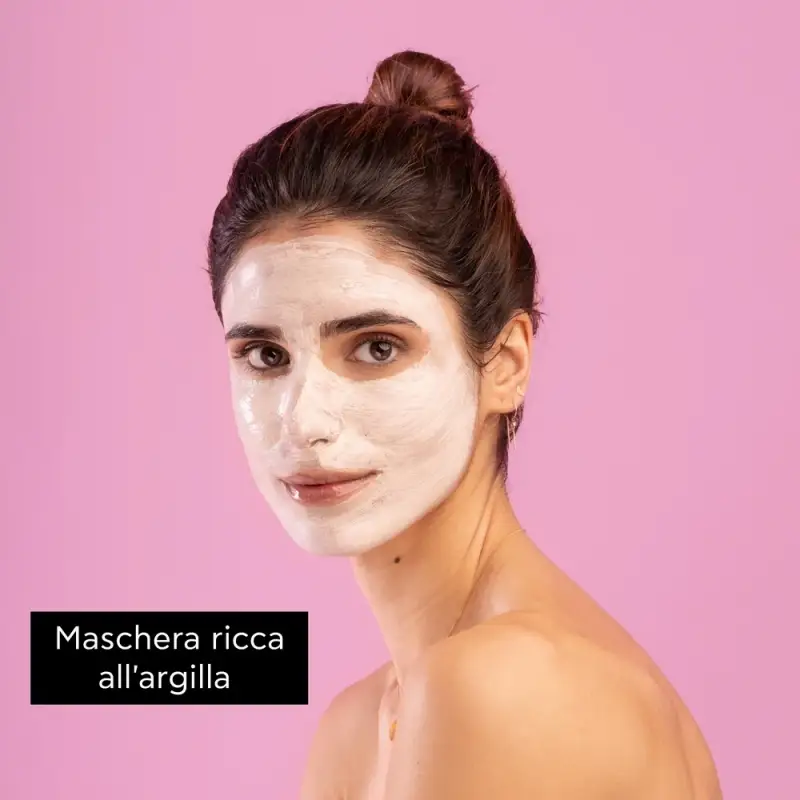 Express Beauty - Viso Maschera Viso Detersione Delicata con Argilla Rosa - Maschera viso purificante miniatura 4