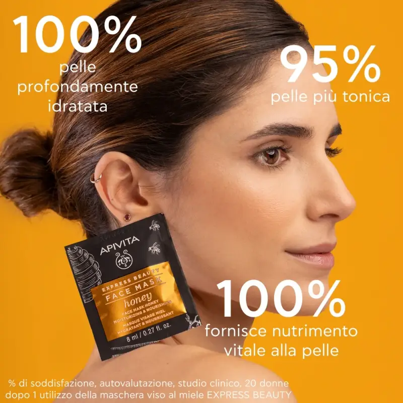 Express Beauty - Viso Maschera Viso Idratante e Nutriente al Miele - Maschera viso idratante miniatura 4