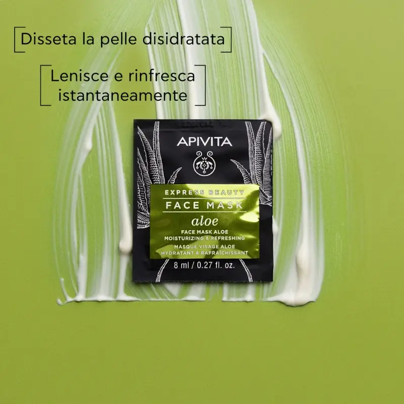 Express Beauty - Viso Maschera Viso Idratante e Rinfrescante con Aloe - Maschera viso idratante miniatura 2