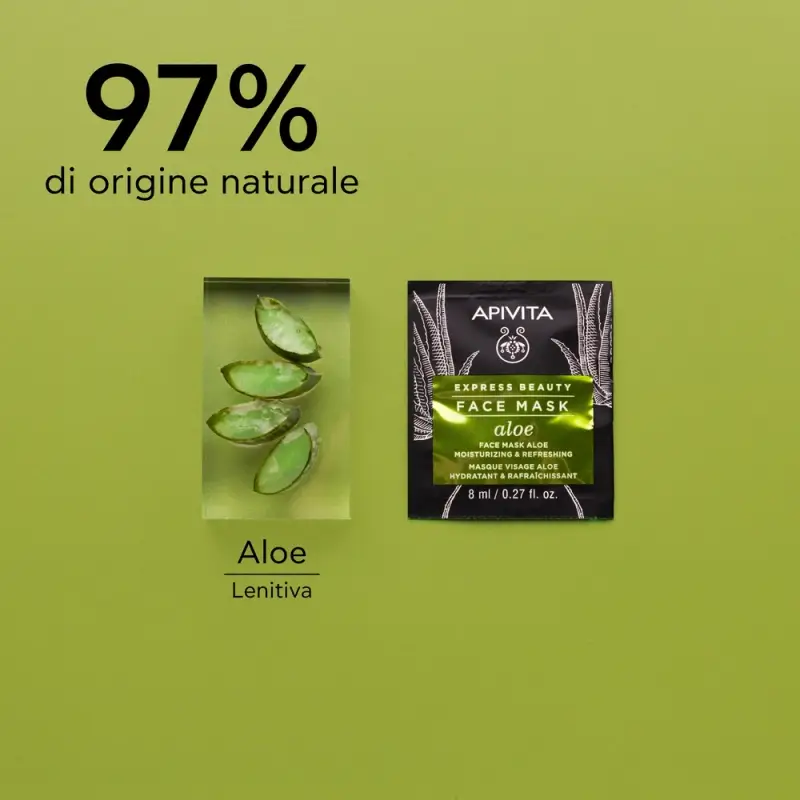 Express Beauty - Viso Maschera Viso Idratante e Rinfrescante con Aloe - Maschera viso idratante miniatura 3