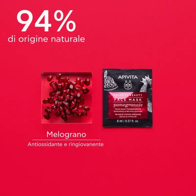Express Beauty - Viso Maschera Viso Illuminante e Rivitalizzante con Melograno - Maschera illuminante viso miniatura 3