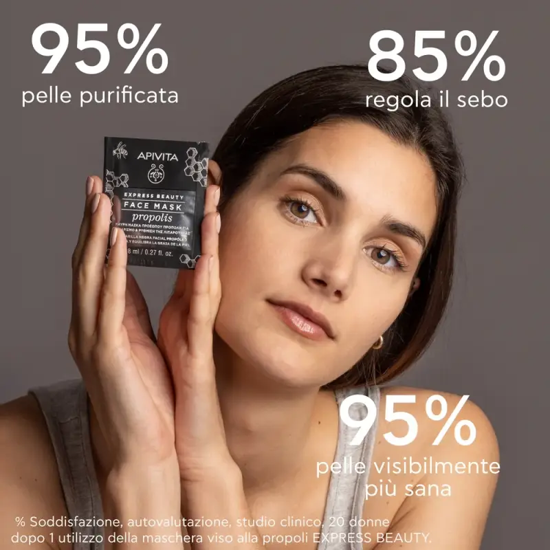 Express Beauty - Viso Maschera Viso Nera Purificante e Seboregolatrice per pelle grassa - Maschera viso purificante miniatura 4