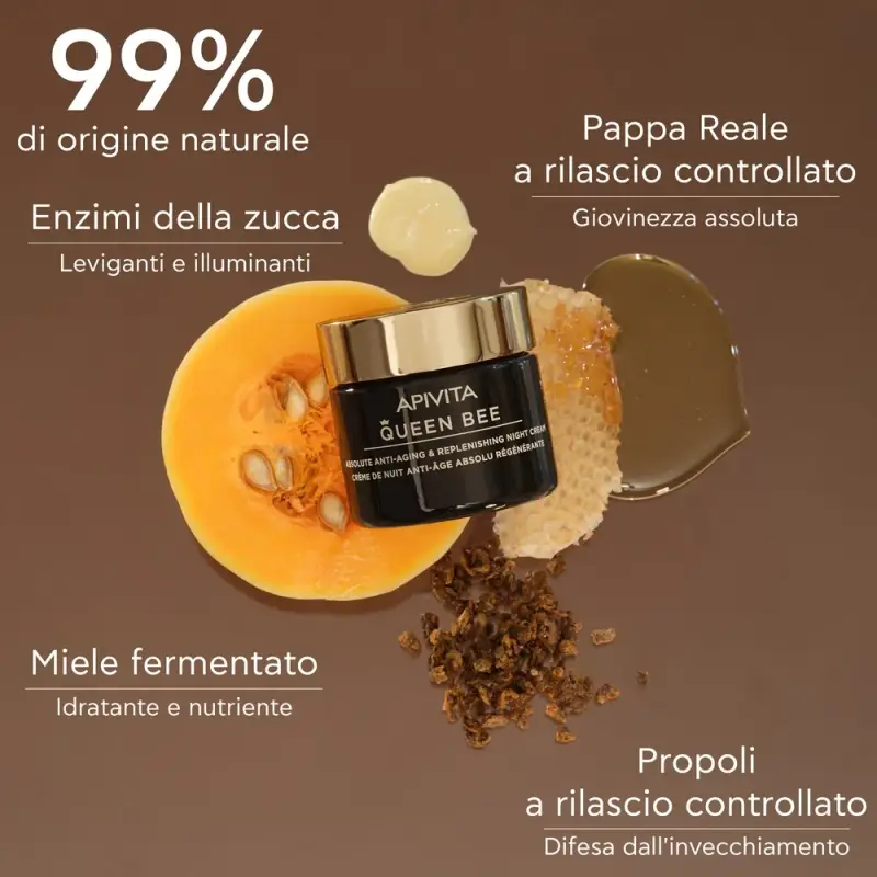 Queen Bee Crema Notte Anti-età Assoluta e Rimpolpante - Trattamento antietà pelli mature, Crema antirughe miniatura 3
