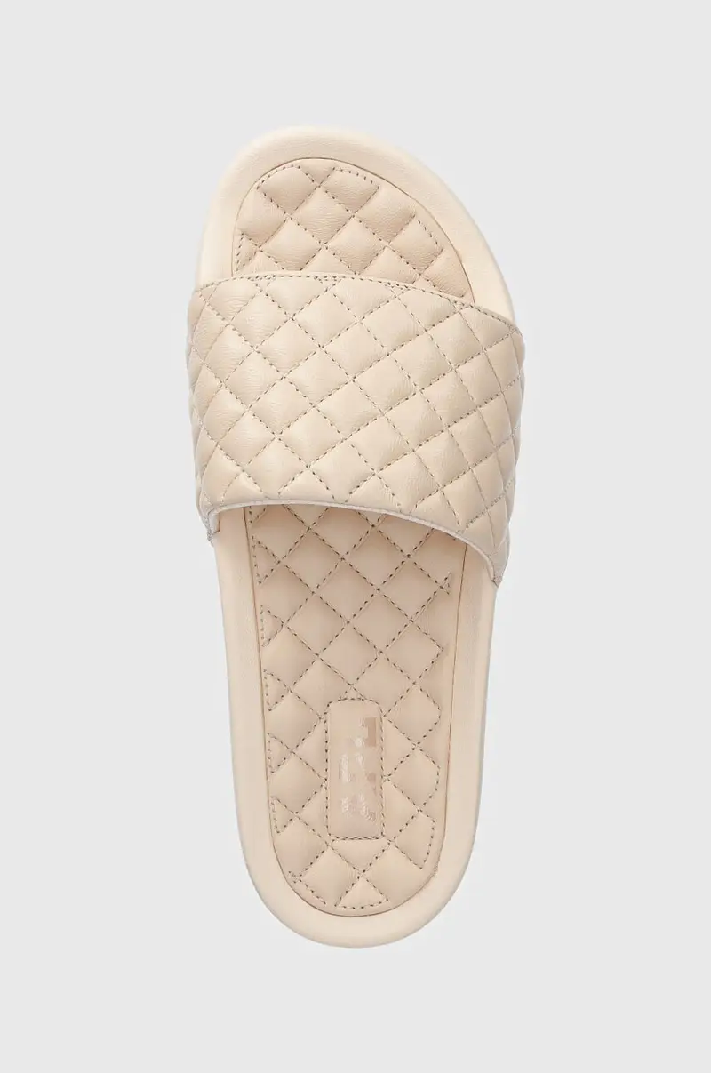 infradito in pelle LUSSO SLIDE Beige miniatura 4