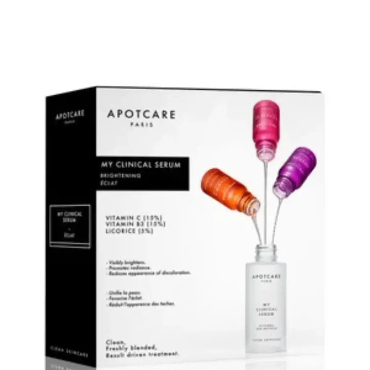 Il mio set di sieri clinici Apotcare Vitamina C siero illuminante per il viso 10 ml + Vitamina B3 Vitamina B3 siero anti-rossore per il viso 10 ml +