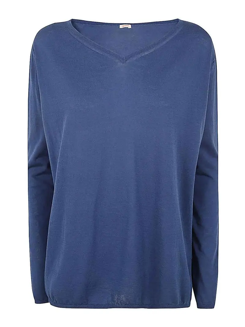 Maglione con scollo a V Blu