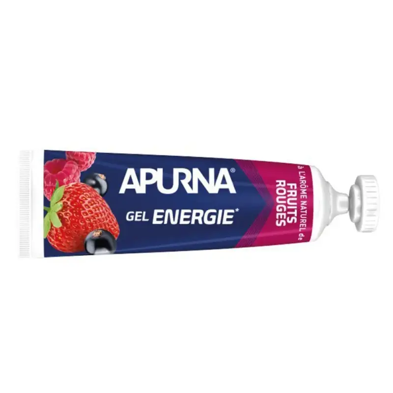 Confezione da 5 gel energetici per lunghe distanze ai frutti rossi per 2 ore di sforzo Apurna