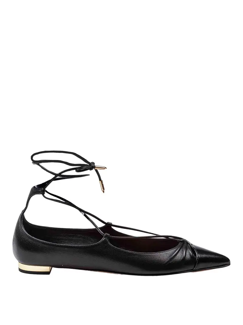 Gabi Flat In Nappa Colore Nero